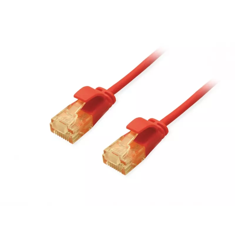 Equip Cat.6A U/UTP plonas jungiamasis kabelis 0,25 m raudonas 10000 Mbit/s