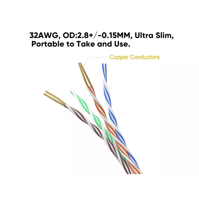 Equip Cat.6A U/UTP Slim Patch Cable 0.25m pilkas 10000 Mbit/s