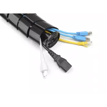 Kabelių mova Equip dviejų kanalų kabelių valdymo stuburas juoda