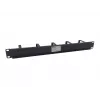 Equip 19 colių kabelių tvarkymo skydelis 1U su 5 metaliniais laikikliais, juodas