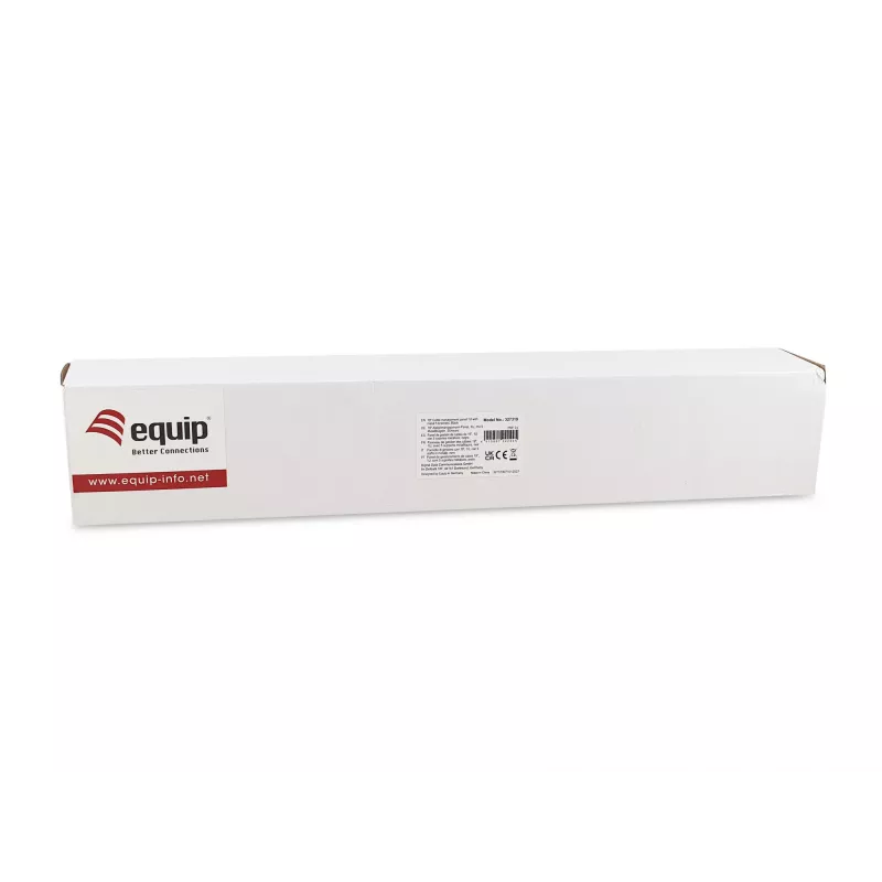Equip 19 colių kabelių tvarkymo skydelis 1U su 5 metaliniais laikikliais, juodas