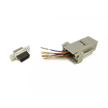 Equip 133388 adapteris DB9 į RJ45, moteriškas, pilkas, 72x33x16 mm