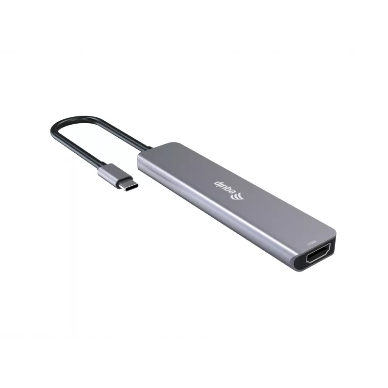 Equip USB-C 6 viename universalus adapteris, HDMI 4K/30Hz, USB-C x 4, USB-A x 1, 5Gbps, 100W USB PD
