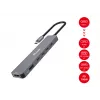 Equip USB-C 6 viename universalus adapteris, HDMI 4K/30Hz, USB-C x 4, USB-A x 1, 5Gbps, 100W USB PD
