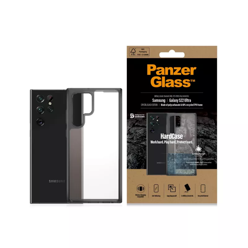 PanzerGlass® HardCase Samsung Galaxy S22 Ultra 5G – Smokey Black