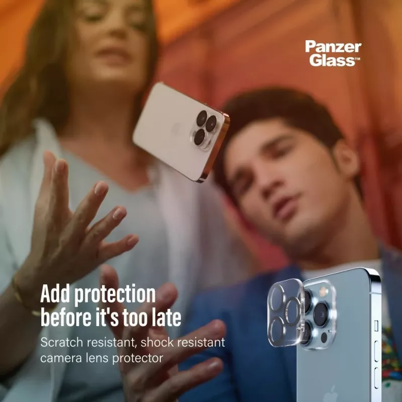 Apsauginis fotoaparato lęšio stiklas PanzerGlass Apple iPhone 13 Pro / 13 Pro Max, atsparus įbrėžimams ir smūgiams