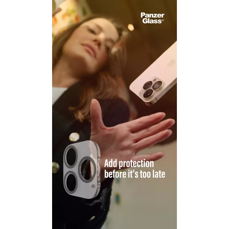 Apsauginis fotoaparato lęšio stiklas PanzerGlass Apple iPhone 13 Pro / 13 Pro Max, atsparus įbrėžimams ir smūgiams
