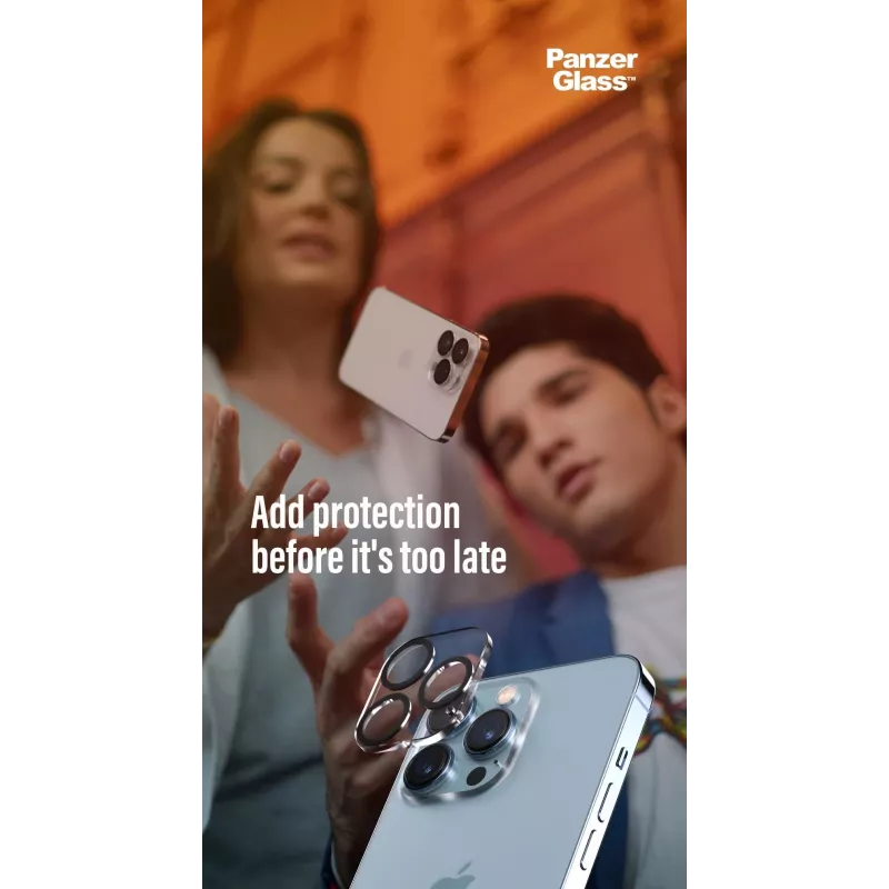 Apsauginis fotoaparato lęšio stiklas PanzerGlass Apple iPhone 13 Pro / 13 Pro Max, atsparus įbrėžimams ir smūgiams