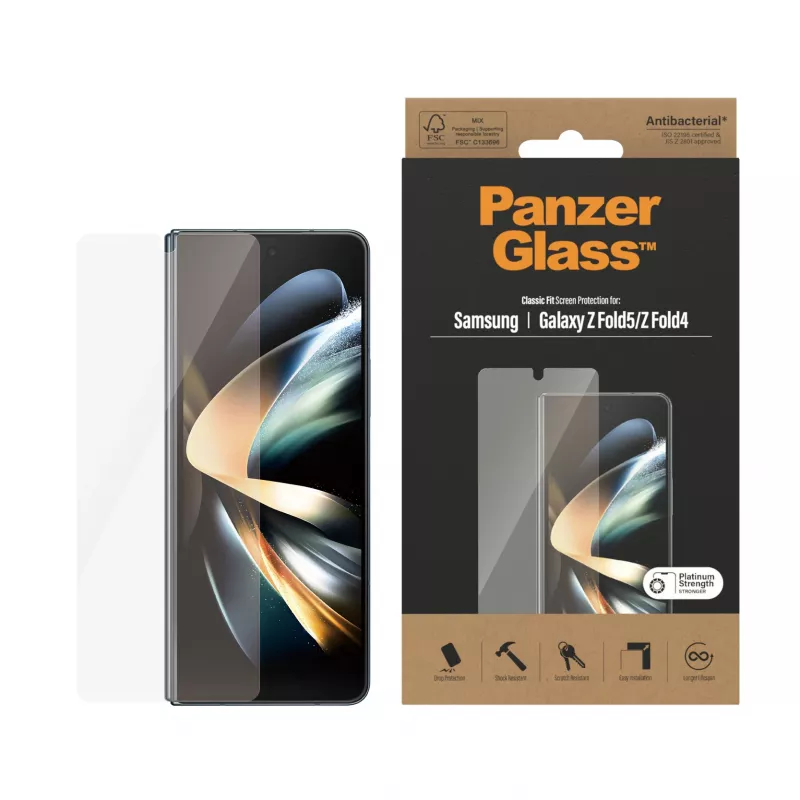 Apsauginis stiklas PanzerGlass Samsung Galaxy Z Fold4 Antibakterinis Atsparus įbrėžimams