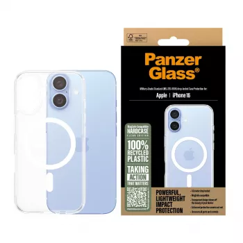 Dėklas PanzerGlass HardCase Skaidrus su Balta MagSafe iPhone '24 6,1 colio