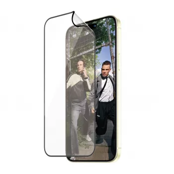 PanzerGlass ECO MATRIX apsauginis stiklas su D3O® iPhone 15 Plus | Ultra-Wide Fit su AlignerKit