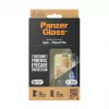 Apsauginis stiklas PanzerGlass Eyecare, skirtas iPhone 15 Plus — itin platus, atsparus smūgiams, sausas klijavimas