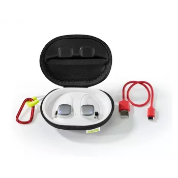 Hama Spirit Athletics belaidės ausinės TWS su ausų kabliuku sportui Bluetooth balta, geltona