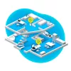 FRITZ!Repeater 1200 AX – belaidis tinklo kartotuvas, Wi-Fi 6, 2400 Mbit/s, Gigabit LAN, baltas