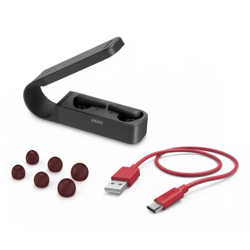 Ausinės Hama Spirit Pocket II True Wireless Stereo (TWS) į ausį, skambučiams/muzikai, Bluetooth, juodos