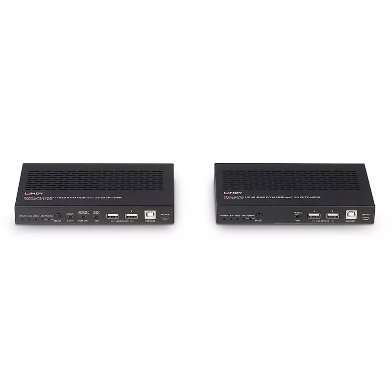 Lindy 100m Cat.6A HDMI 4K60, garso, IR ir RS-232 HDBaseT 3.0 KVM prailgintuvas