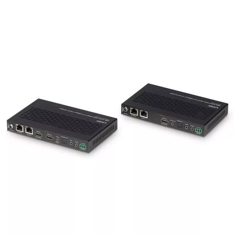 Lindy 100m Cat.6A HDMI 4K60, garso, IR ir RS-232 HDBaseT 3.0 KVM prailgintuvas