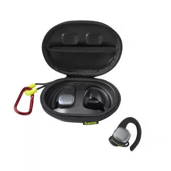 Hama Spirit Athletics belaidės ausinės True Wireless Stereo (TWS) su kabliuku sportui Bluetooth juodos