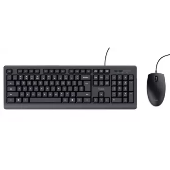 Trust TKM-250 klaviatūra su pele, laidas, USB, QWERTZ vokiškas, juoda