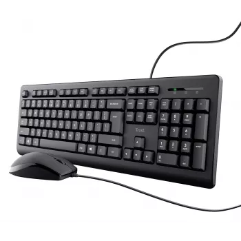 Trust TKM-250 klaviatūra su pele, laidas, USB, QWERTZ vokiškas, juoda