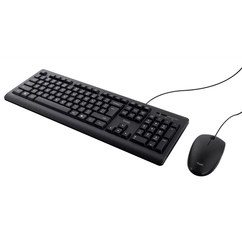 Trust TKM-250 klaviatūra su pele, laidas, USB, QWERTZ vokiškas, juoda