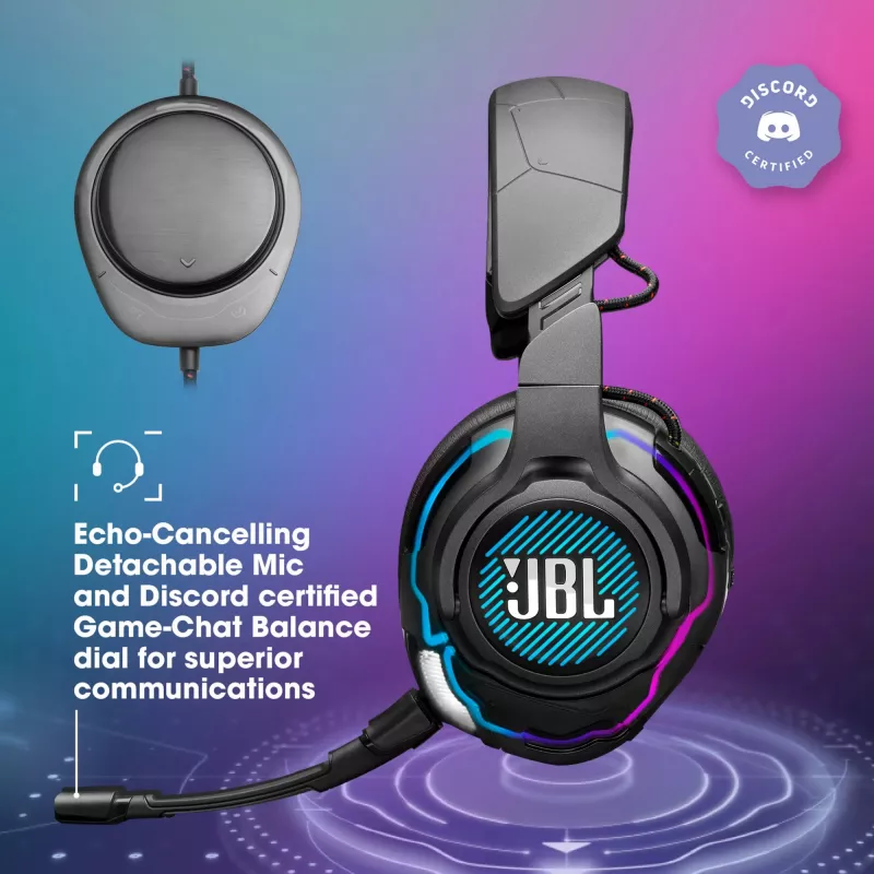 Ausinės JBL Quantum One BLACK, laidinės, žaidimams, 20-20000 Hz, 526 g, juodos