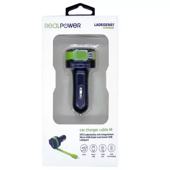 Automobilinis įkroviklis RealPower 257635 Universalus Juodas Žalias