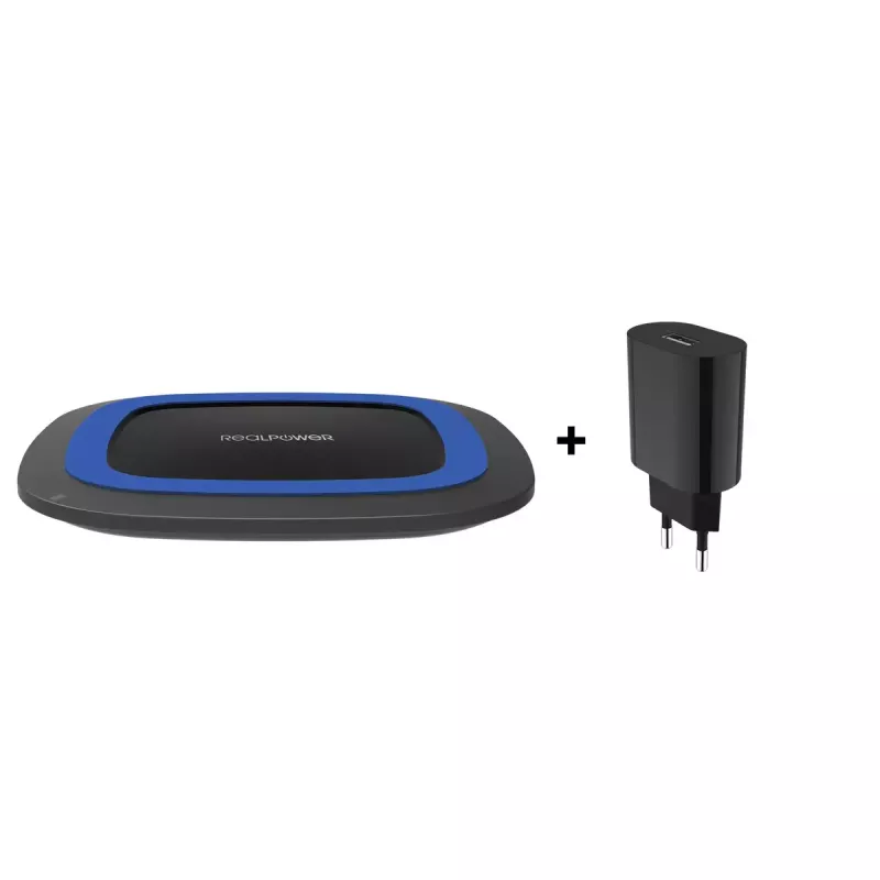 RealPower FreeCharge-10 belaidis įkroviklis patalpoms, 10 W, juodas