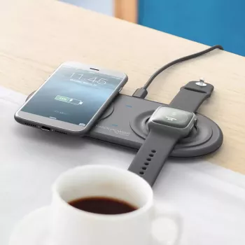 RealPower ChargeAIR Duo Smartphone Smartwatch Black USB Indoor Charger