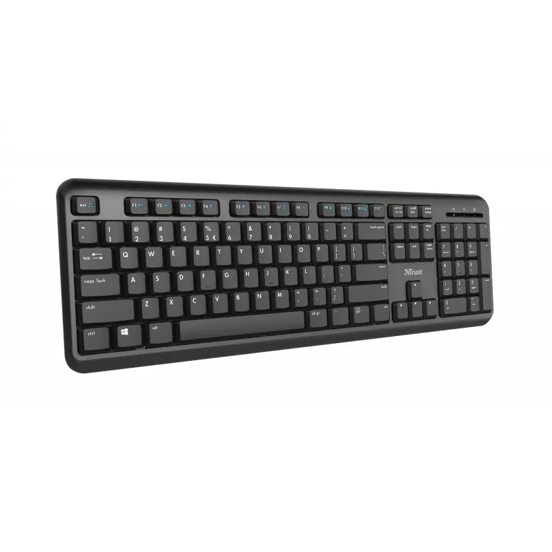 Trust Ody Office belaidė klaviatūra RF, QWERTZ vokiškas išdėstymas, juoda