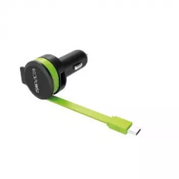 Automobilinis įkroviklis RealPower 257636 Universal Black Green