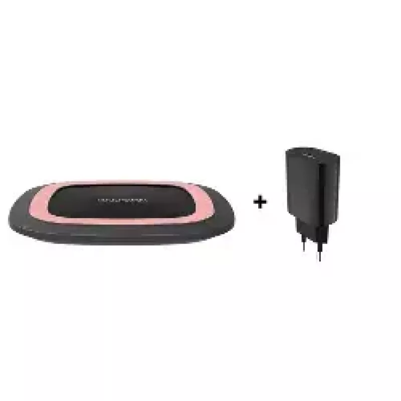 Belaidis įkroviklis RealPower FreeCharge-10 10 W, juodas, patalpoms