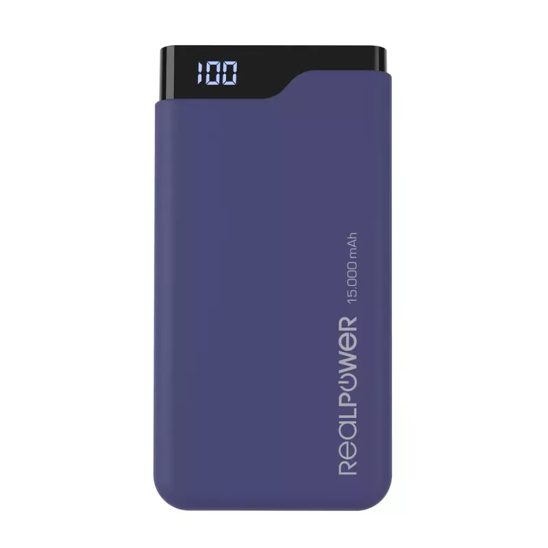 Nešiojamas įkroviklis RealPower PB-15000C 15000 mAh