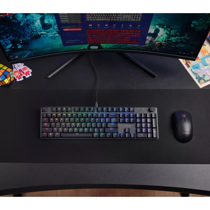 Gaming klaviatūra Trust GXT 866 Torix mechaninė USB QWERTZ juoda