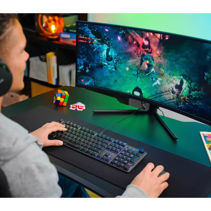 Gaming klaviatūra Trust GXT 866 Torix mechaninė USB QWERTZ juoda