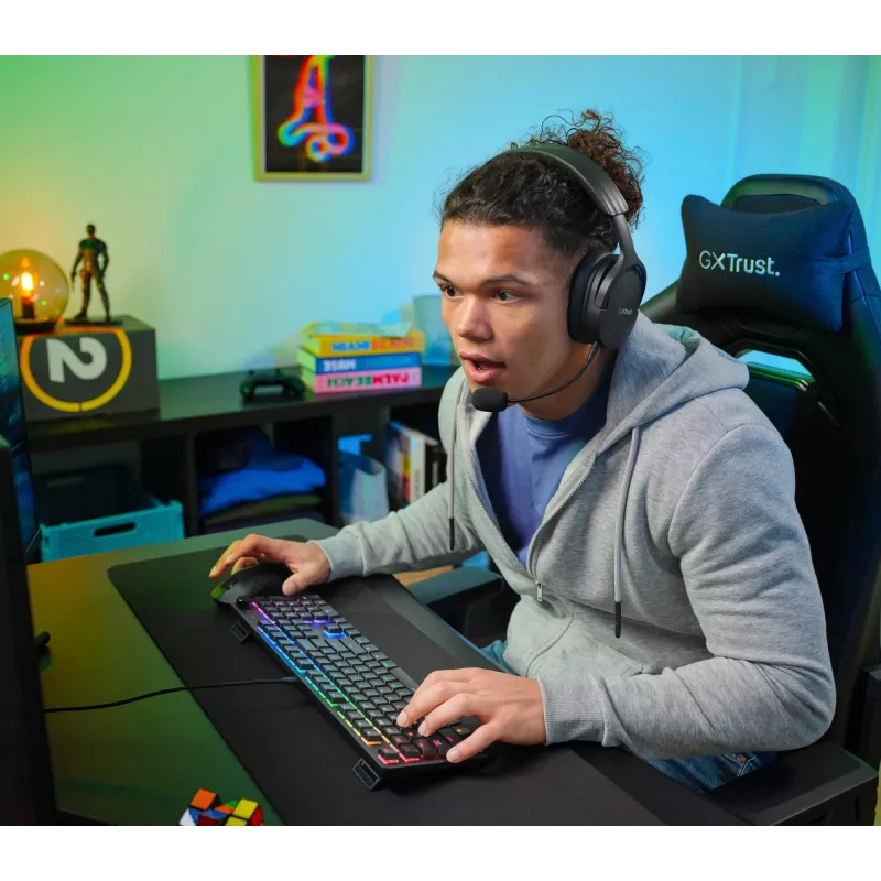 Gaming klaviatūra Trust GXT 866 Torix mechaninė USB QWERTZ juoda