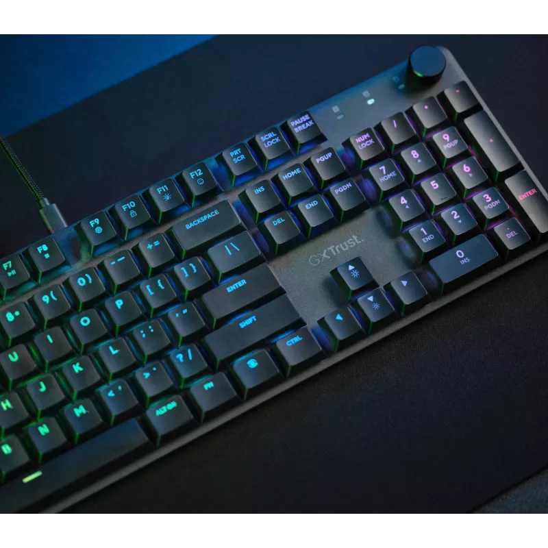 Gaming klaviatūra Trust GXT 866 Torix mechaninė USB QWERTZ juoda