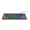 Trust GXT 867 Acira klaviatūra žaidimams USB QWERTZ vokiška juoda pilka 60% mechaninė RGB