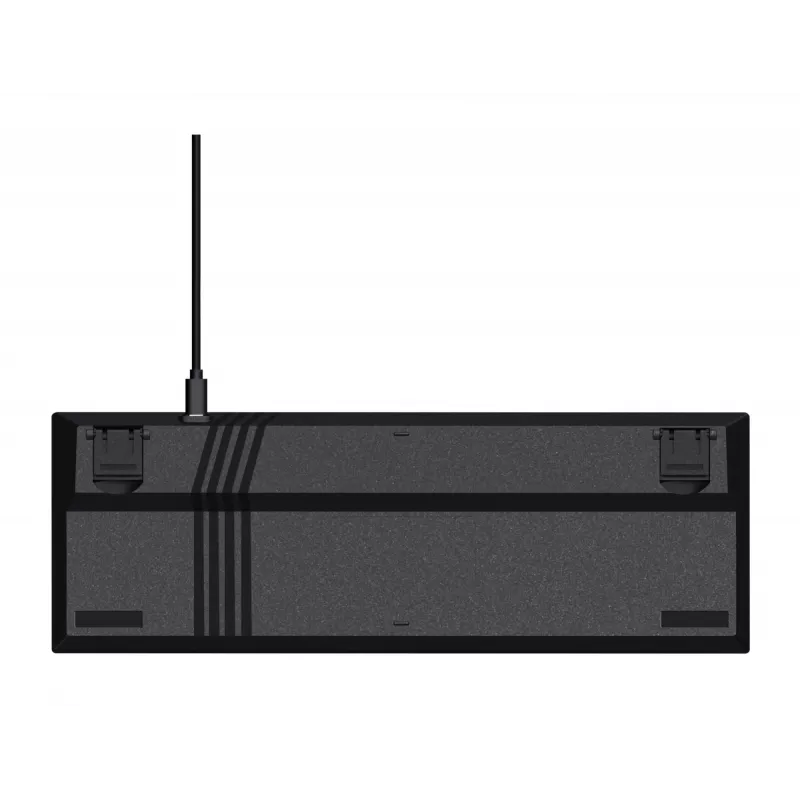 Trust GXT 867 Acira klaviatūra žaidimams USB QWERTZ vokiška juoda pilka 60% mechaninė RGB