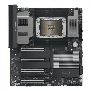 Motininė plokštė ASUS PRO WS W890-SAGE – Intel W890, LGA 4710-2, CEB, 8× DIMM, DDR5, keturių kanalų, 2.5G ir 10G Ethernet