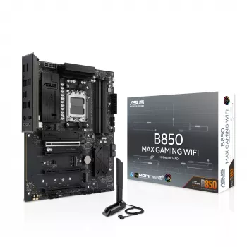 Motininė plokštė ASUS B850 MAX GAMING WIFI Socket AM5 ATX, AMD B850, DDR5, 4 DIMM, 256 GB, Wi‑Fi 6E, 2.5Gb Ethernet