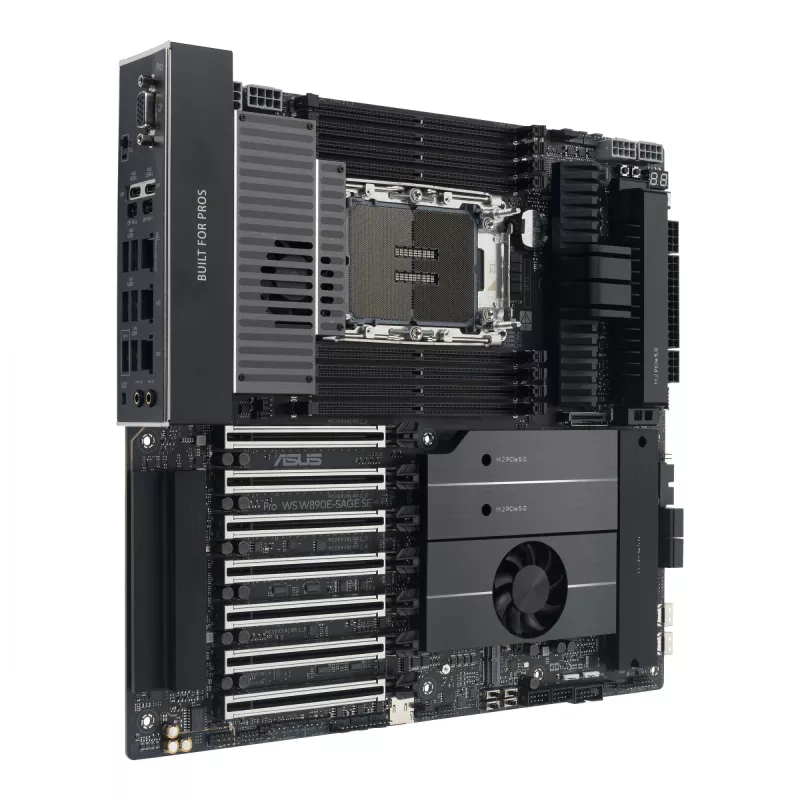 Pagrindinė plokštė ASUS Pro WS W890E-SAGE SE — Intel W890, LGA 4710-2, EEB, 8x DIMM DDR5, aštuonių kanalų, 10GbE