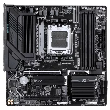 GIGABYTE B840M GAMING X WIFI6E pagrindinė plokštė – AMD Ryzen 9000, 8+2+2 fazių VRM, DDR5 iki 8200MHz, 2xPCIe 4.0 M.2, Wi-Fi 6E, 2.5GbE LAN