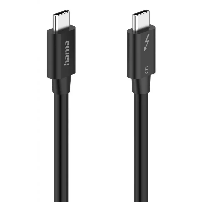 Hama USB-C Thunderbolt 5 kabelis, 80 Gbit/s, 5 A, 240 W, 8K, 1 m