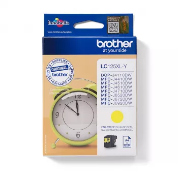 Originali Brother LC-125XLY geltona kasetė, didelės išeigos, 1 vnt.