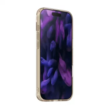 LAUT CRYSTAL FLURO dėklas iPhone 17 Air, suderinamas su MagSafe, šviesaus aukso spalvos