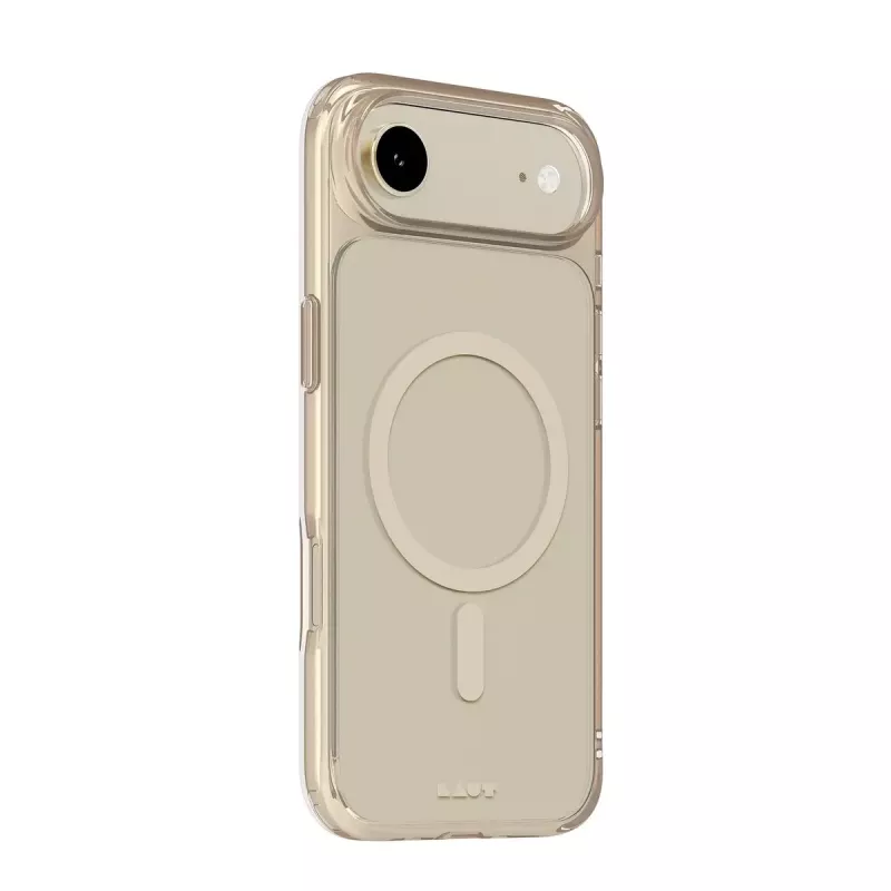 LAUT CRYSTAL FLURO dėklas iPhone 17 Air, suderinamas su MagSafe, šviesaus aukso spalvos