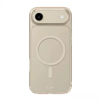 LAUT CRYSTAL FLURO dėklas iPhone 17 Air, suderinamas su MagSafe, šviesaus aukso spalvos