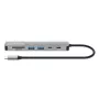 Manhattan USB-C dokų stotelė / centras su kortelių skaitytuvu, 5 prievadai: HDMI, USB-A (x2) ir USB-C (x2), su Power Delivery (PD) 100W – reikalingas išorinis USB-C įkroviklis (neįtrauktas). Maitinama per USB (nereikia išorinio maitinimo šaltinio), kai PD