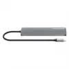 Manhattan USB-C dokų stotelė / centras su kortelių skaitytuvu, 5 prievadai: HDMI, USB-A (x2) ir USB-C (x2), su Power Delivery (PD) 100W – reikalingas išorinis USB-C įkroviklis (neįtrauktas). Maitinama per USB (nereikia išorinio maitinimo šaltinio), kai PD